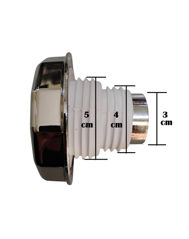 Rasdion Anti Overflow Water Floor Drain with Easy Connector for Washing Machine Outlet Pipe Deodorant Joint Elbow for Pipe Silver ABS Rubber L Shape with Elbow - Image 2
