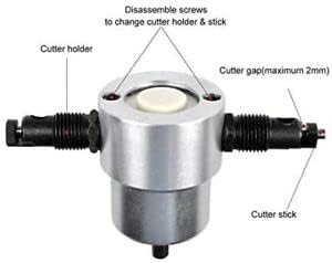 NityaEcommerce nitya Double Head Sheet Metal Nibbler Cutter Holder Tool Power Drill Attachment  - Image 3