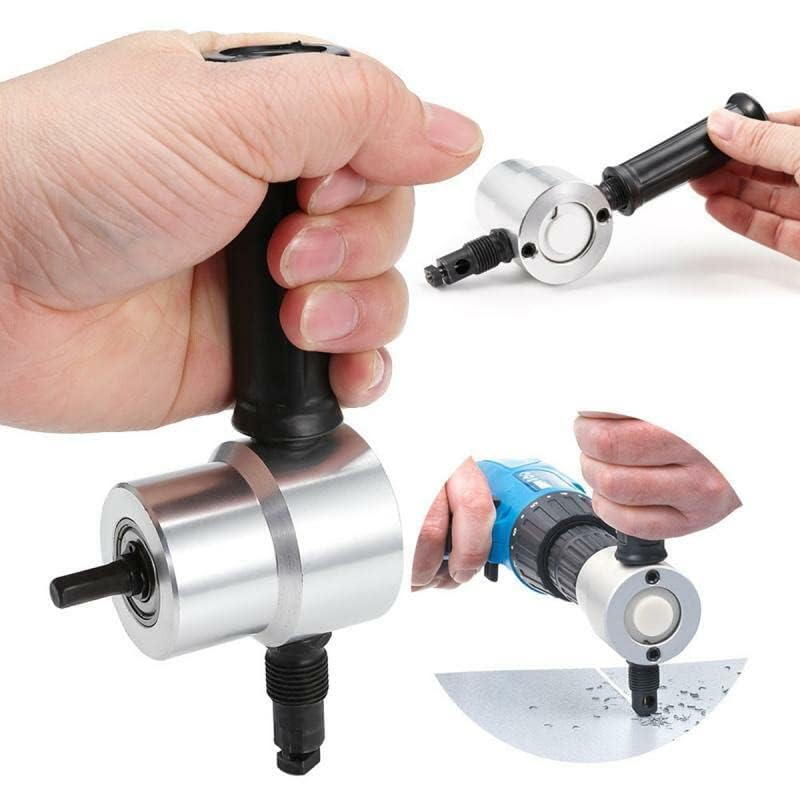 NityaEcommerce nitya Double Head Sheet Metal Nibbler Cutter Holder Tool Power Drill Attachment  - Image 2