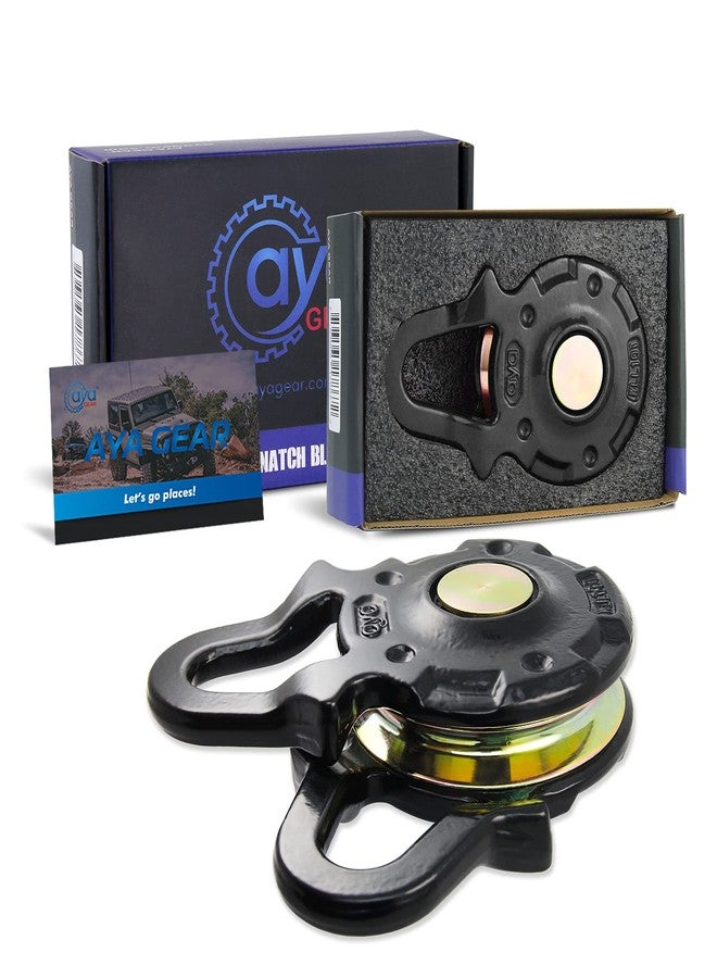 AYA Gear Multi-Function Premium Blocks 66,000 lbs(30Ton) Break Strength | Heave Duty Vehicle Recovery Gear (Black) - Image 1