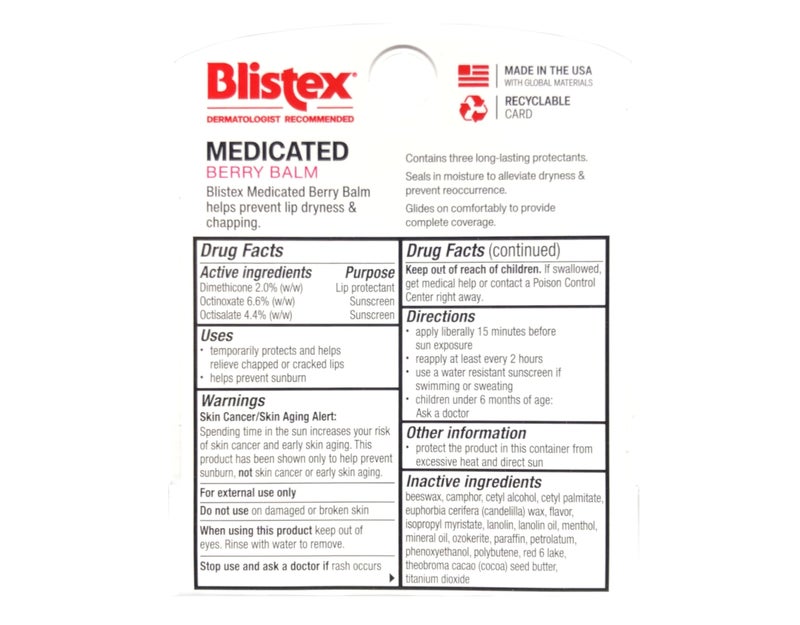 Blistex Medicated Lip Balm, SPF 15, Berry.15-Ounce Tubes (12 Pack) - Image 2