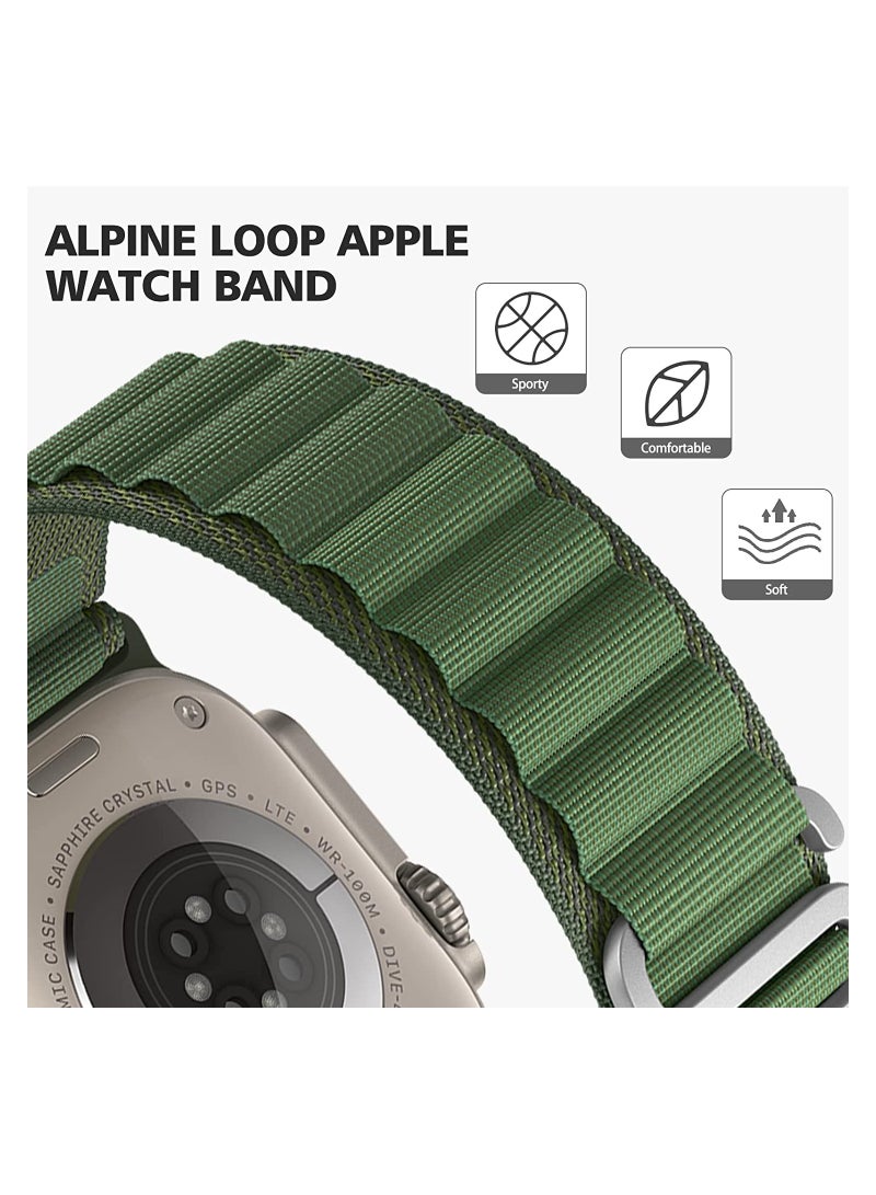 Alpine Loop Band for Apple Watch Ultra 1/2/3 49mm 46mm 45mm 44mm 42mm, Nylon Woven Sport Strap Compatible with iwatch Series 11 10 9 8 7 6 5 4 3 2 1 SE - Image 3
