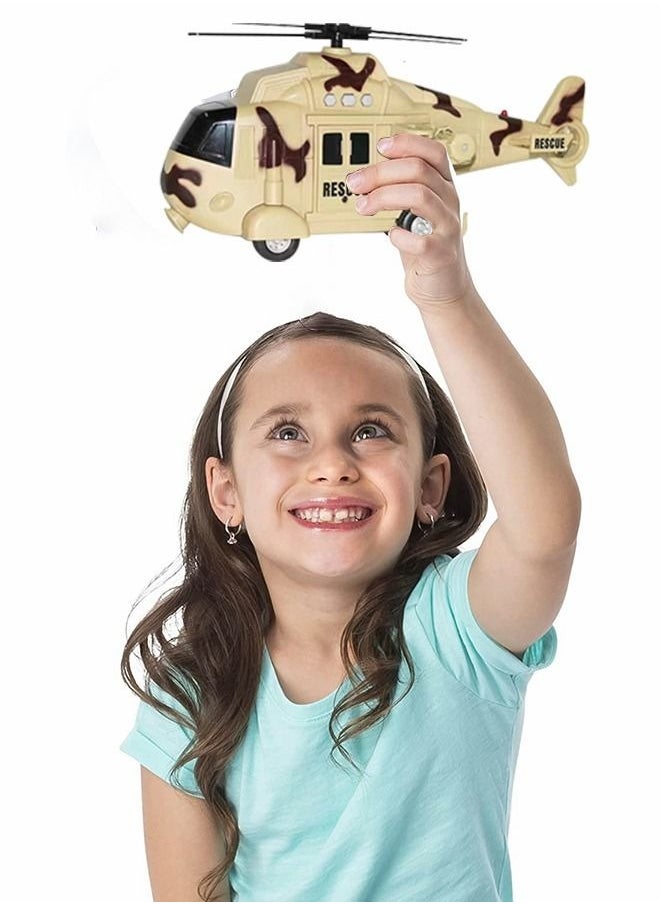 MIXDE 1:16 Model, Military Helicopter Toy with Music,Lighting and Projection, Inertial Power Run-Up,Rescue Basket,Liftable Rescue Rope,Good Present for kids  - Image 3
