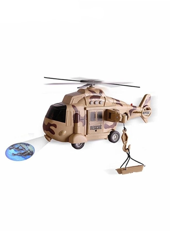MIXDE 1:16 Model, Military Helicopter Toy with Music,Lighting and Projection, Inertial Power Run-Up,Rescue Basket,Liftable Rescue Rope,Good Present for kids  - Image 1