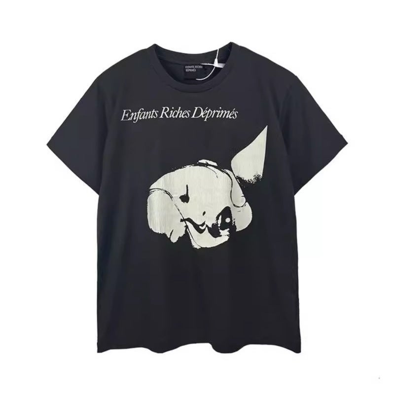 New Style Melancholic Rich Kid Erd Sketch Graffiti Loose Casual Long-Sleeve Base Shirt Trendy Brand Unisex T-Shirt Spring Collection - Image 4