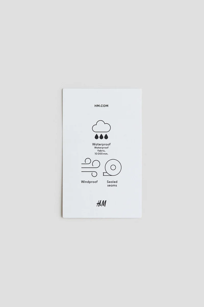اتش اند ام جاكيت من نسيج مقاوم للمطر