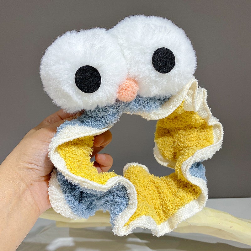 Generic Japanese and Korean Style Cute Sesame Street Big Eyes Headband Girls Makeup Face Wash Hair Belt Cyber Celebrity Wide Rim Cyber Celebrity Hair Belt Yellow big eye hair band