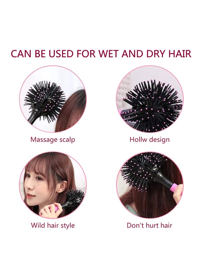 Y&D SYOSI 3D Spherical Comb, 3Pack styling hairbrush, Lucky Bomb Curl Full Round Hot Curling Styling Brush for Vented Hair Brushes Faster Blow Drying Suitable All Types - Image 5
