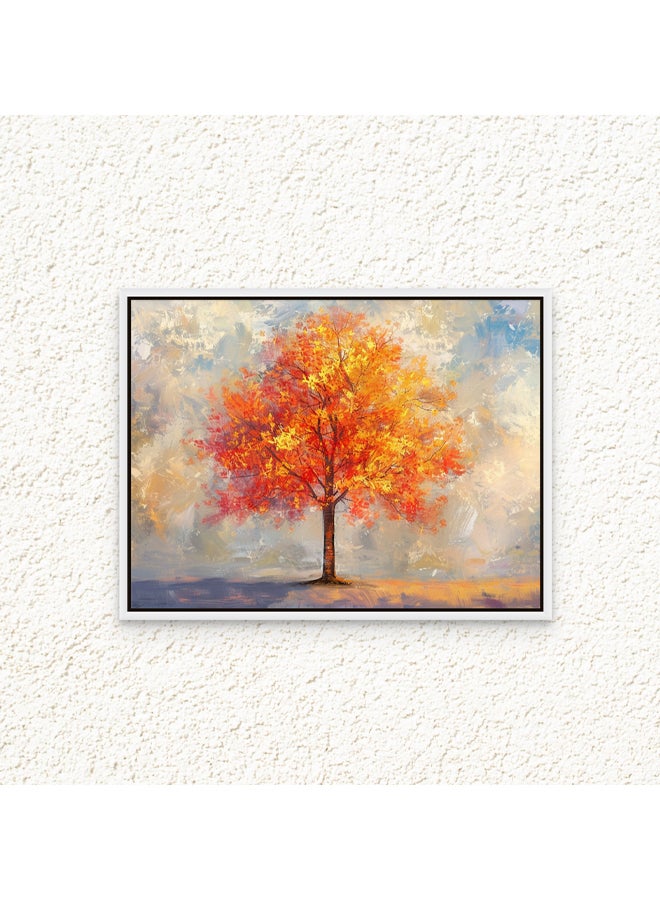Art Decor Framed Canvas Autumn Tree Wall Art Landscape Art Print Wall Decor for Home Office Living Room Bedroom Gifting