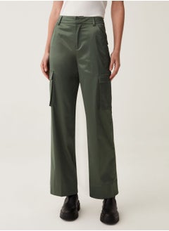 Ovs OVS Cargo Trousers In Satin  - Image 2