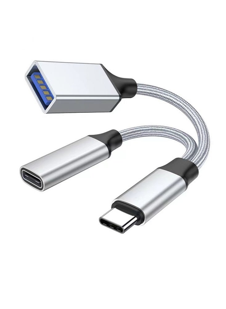 10W USB-C OTG Media Adapter 12CM Black - Image 2