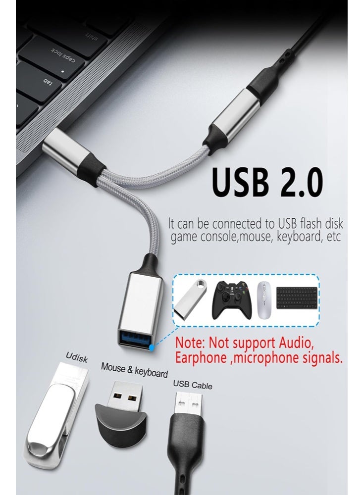 10W USB-C OTG Media Adapter 12CM Black - Image 4