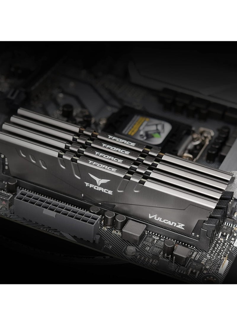 تيم جروب عنوان باللغة العربية: ذاكرة سطح المكتب T-FORCE VULCAN Z 16GB (2 x 8GB) 288-دبوس DDR4 3200 (PC4 25600) باللون الأسود - TLZGD416G3200HC16CDC01  - Image 5