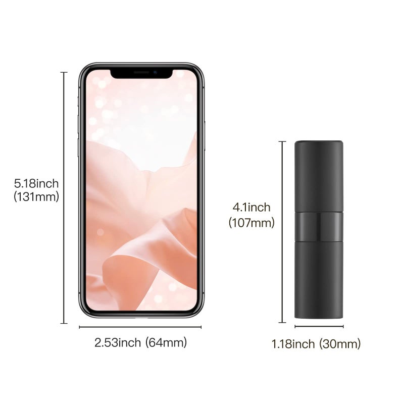 زجاجة رذاذ عطر Owlyee 20 مل للسفر كولونيا، موزع بخاخ صغير فارغ (أسود 4 قطع) - Image 5