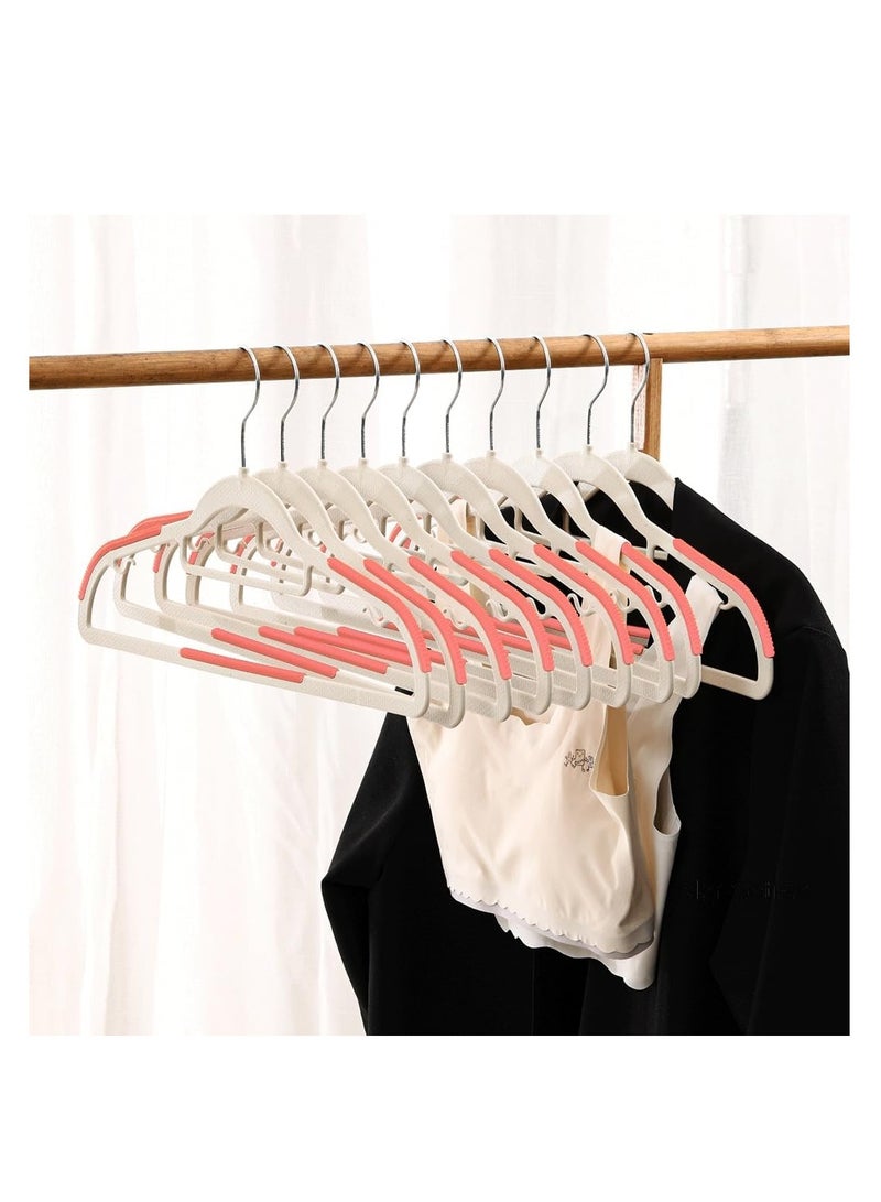 ManGotree 10-Pack Plastic Clothes Hangers,Ultra Thin Non Slip Clothes Hanger Space Saving Coat Hangers, 360°Rotating Hook,Pant Hangers (RG-WT-PK) - Image 4