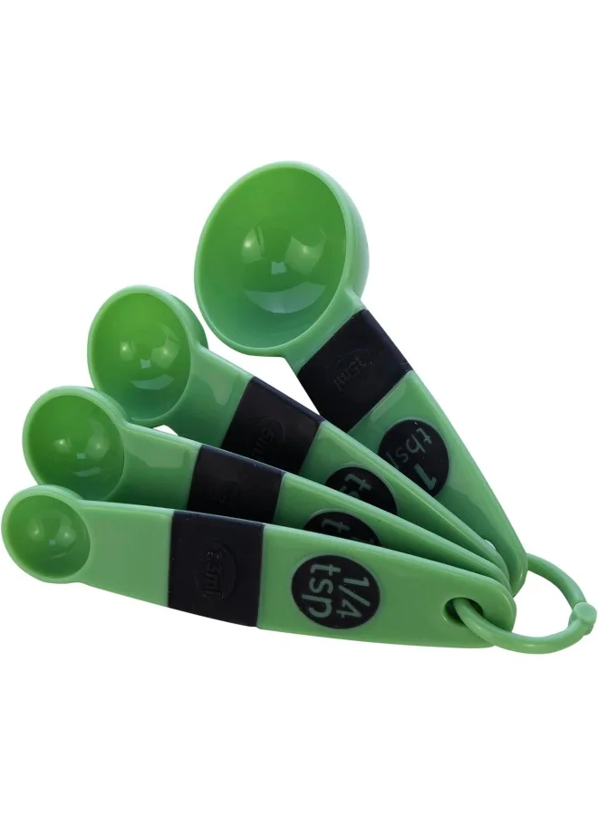 كويزين أرت 7Pieces Measuring Spoon Set, Pesto Green, Polypropylene