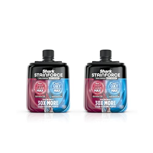 Shark StainForce Dual-Formula Refill Cartridge, Value 2-pack, Stain & Odor Remover for Shark StainForce Portable Stain Cleaner, for Carpet, Area Rug, Upholstery, Cars, 2x 16.9oz, BNDHXCM500 - Image 1