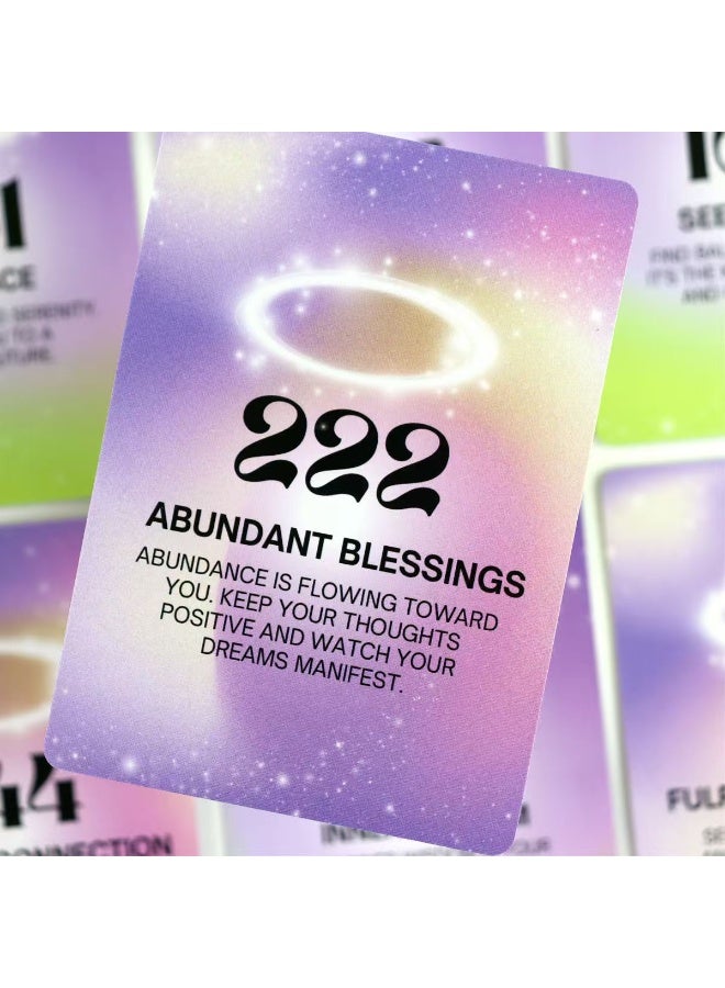 NIBEMINENT Angel Numerologist Tarot Deck (10.4 * 7.3 cm) - used for receiving divine guidance. 40 numerological cards - Image 4