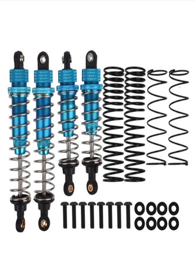 XBERSTAR 1/10 RC Front Rear Shock Absorber 4-Pack Aluminum Shock Absorbers for Tamiya DT-02 DF-02 DT-03 TT-02B 1/10 RC Upgrade Parts (Blue) - Image 1