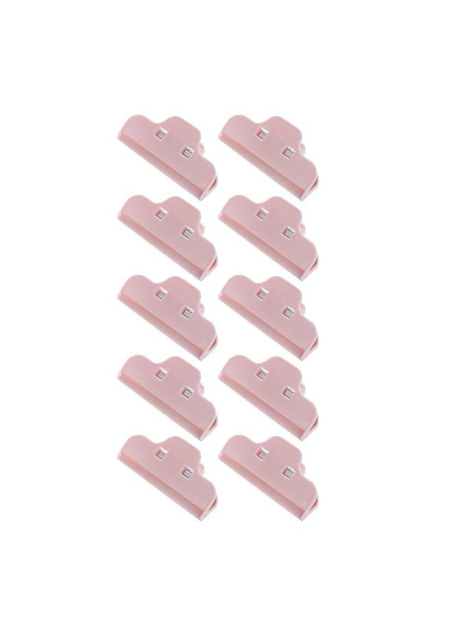 Thoraya 10PCS Food Sealing Clip Tight Damp Proof Multipurpose Easy to Use Snack Bag Sealer Clip for Kitchen Pink  - Image 1