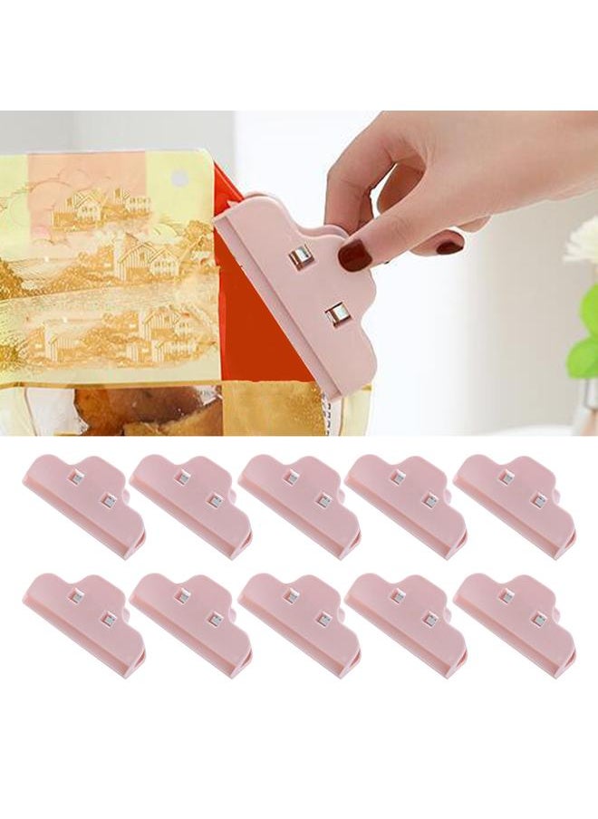 Thoraya 10PCS Food Sealing Clip Tight Damp Proof Multipurpose Easy to Use Snack Bag Sealer Clip for Kitchen Pink  - Image 5