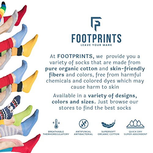 FOOTPRINTS Organic Cotton Anti-Skid Calf Length Socks|Pack Of 4|(Girls, 3-5 Years), Multicolor - Image 4