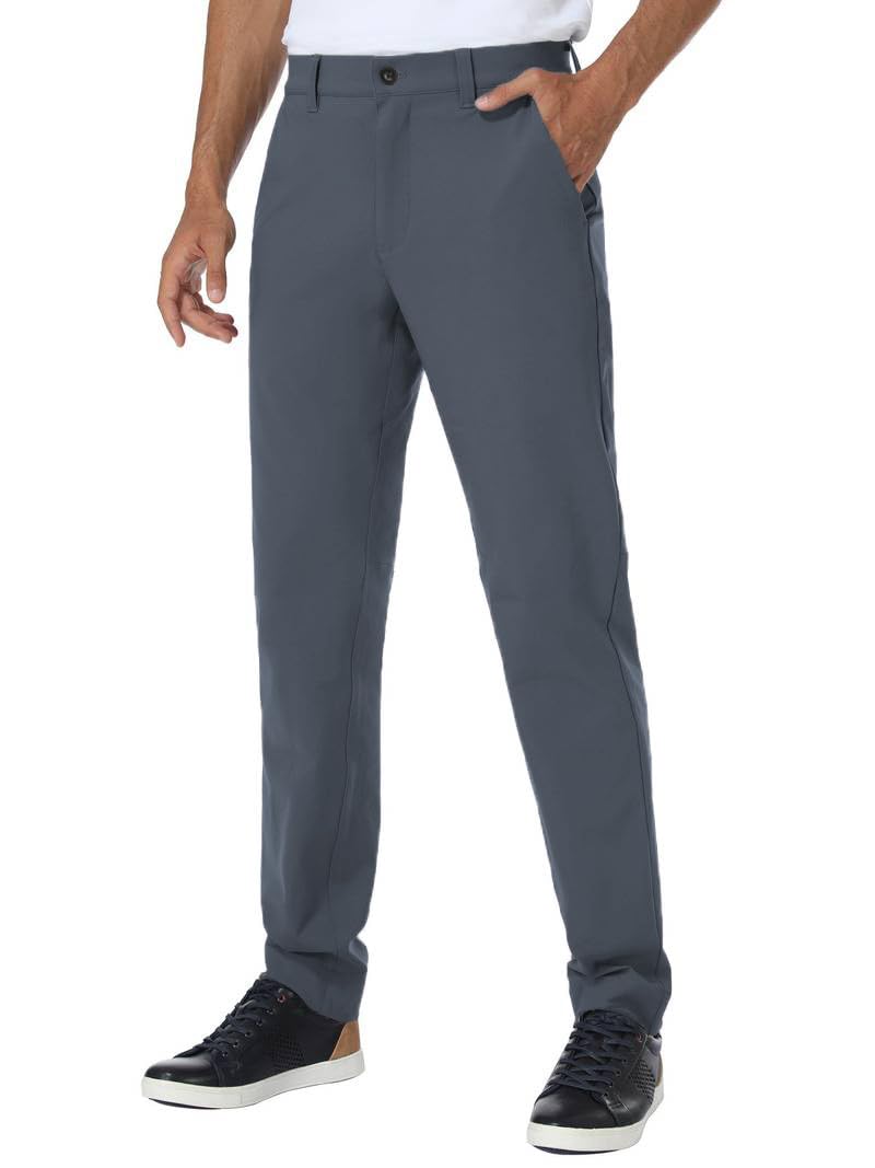 TOPLOT Men's Formal Trouser | Regular Fit Design | Structured Look Finish | Comfortable Waistband | Clean Styling | Elegant Wear | Perfect for Office, Formal & Business Wear (5222_32_Dark Grey) - Image 4