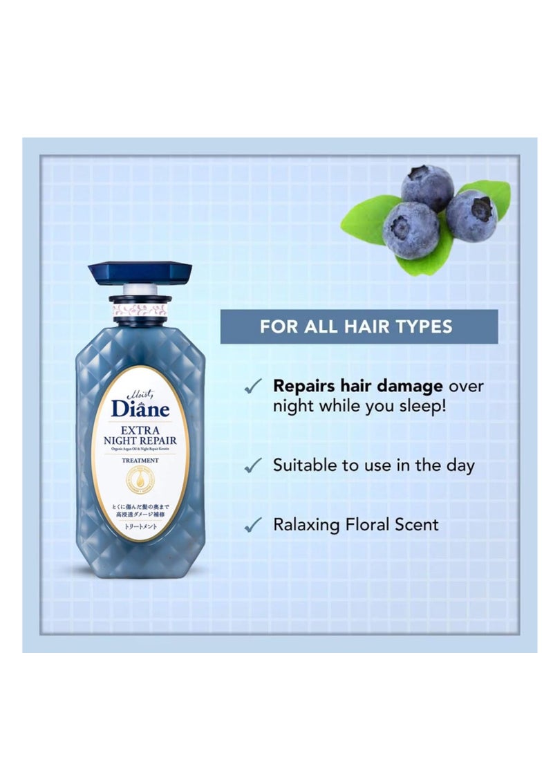 Moist Diane MOIST DIANE Repair Hair Conditioner Treatment for Men & Women, Organic & Natural Hydrating & Moisturizing Japanese Conditioner with Argan Oil & Vitamin E Haircare, Extra Night Repair, 15.2 Fl Oz/450ml  - Image 2