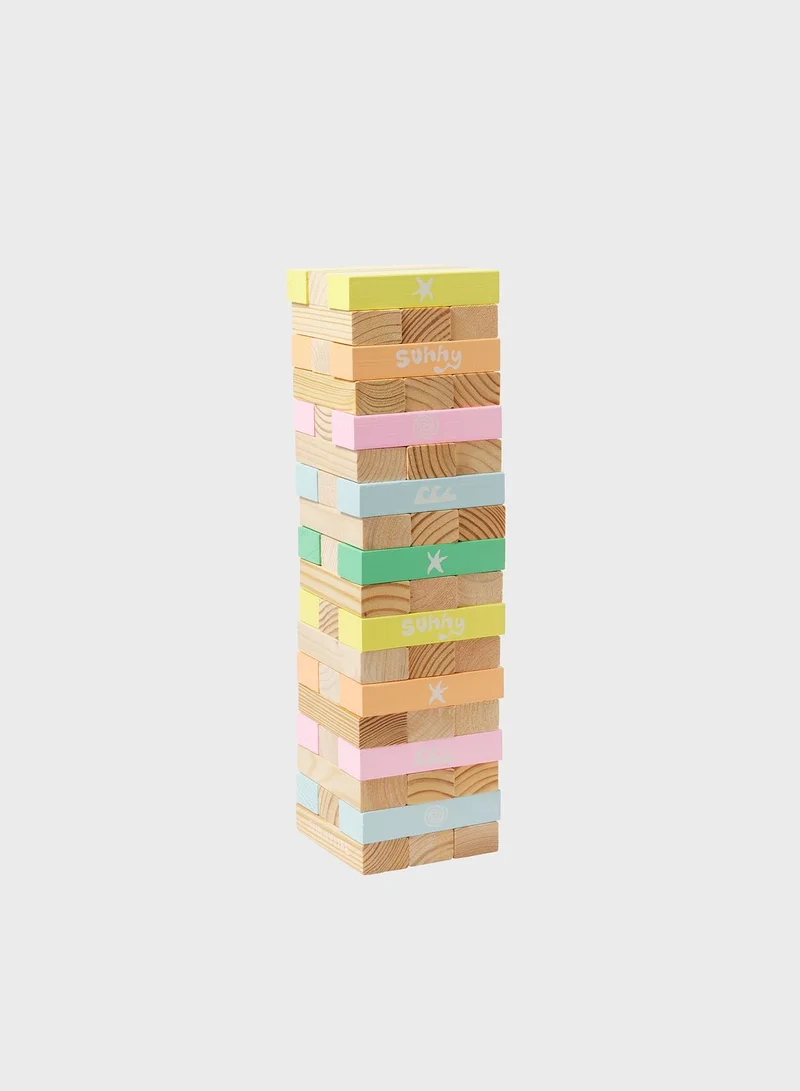 SUNNY LIFE Pool Side Giant Jumbling Tower Pastel Gelato