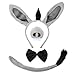 JIALWEN Donkey Costume Set Donkey Ears Headband Nose and Tail Bowtie Animal Kit Cosplay Party Decor Halloween Christmas Easter Dress Up Accessories - Image 3