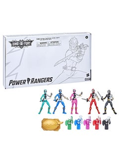 POWER RANGERS Dino Fury 5 Team Multipack 6-Inch Action Figure Toys With Keys And Chromafury Saber Weapon Accessories (Amazon Exclusive)  - Image 2