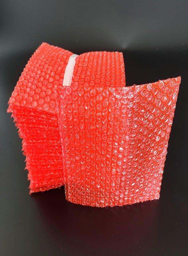 BFLCTTBD 100 PCS 4 X 6 Inch Bubble out Bags Red Bubble Wrap Pouches for Ornaments Moving Packing Protective Bubble Sleeves Shipping - Image 4