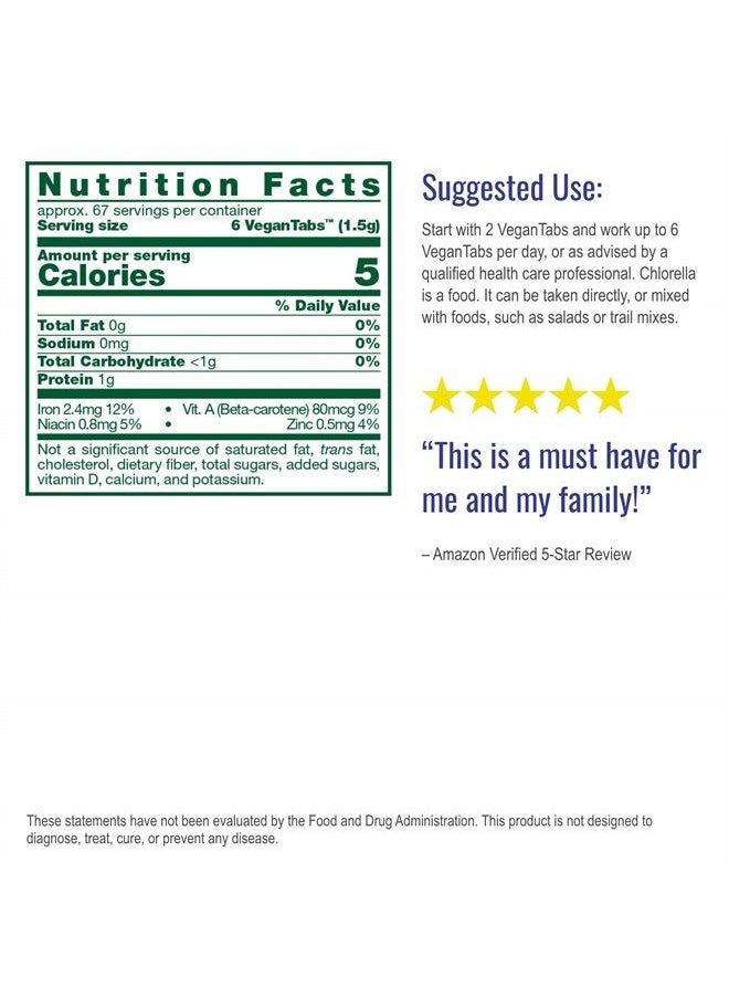 HEALTHFORCE SUPERFOODS - Chlorella Manna - VeganTabs 400 - Image 1