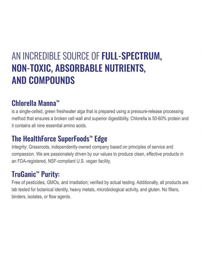 HEALTHFORCE SUPERFOODS - Chlorella Manna - VeganTabs 400 - Image 1