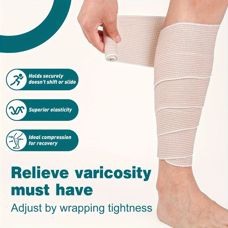 3 Pieces Latex Free Elastic Bandages For Leg Ankle Knee Compression - Image 3