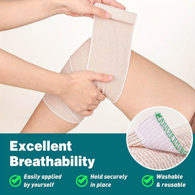 3 Pieces Latex Free Elastic Bandages For Leg Ankle Knee Compression - Image 5