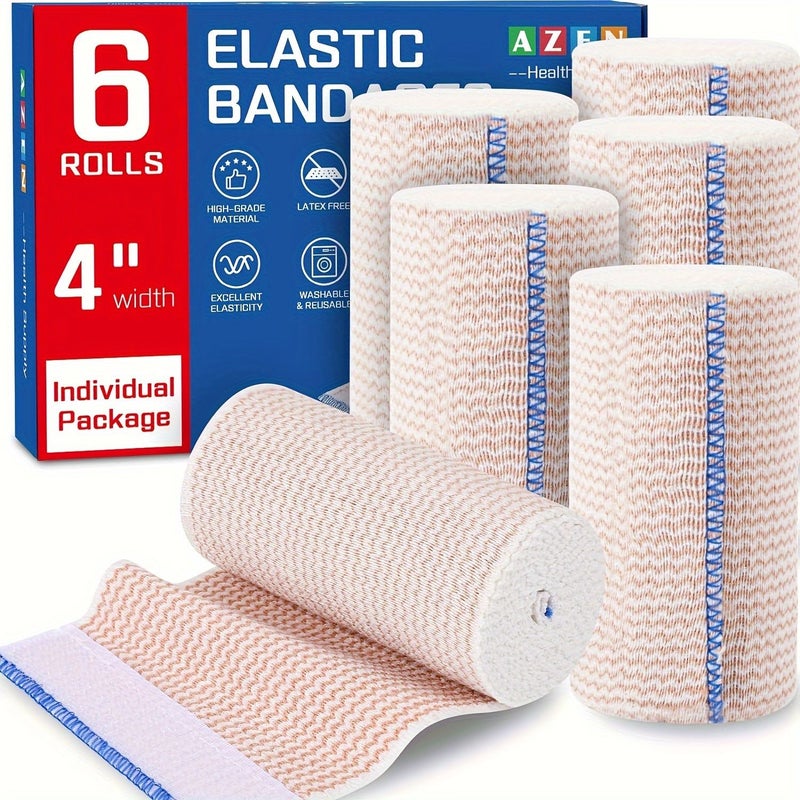 3 Pieces Latex Free Elastic Bandages For Leg Ankle Knee Compression - Image 2
