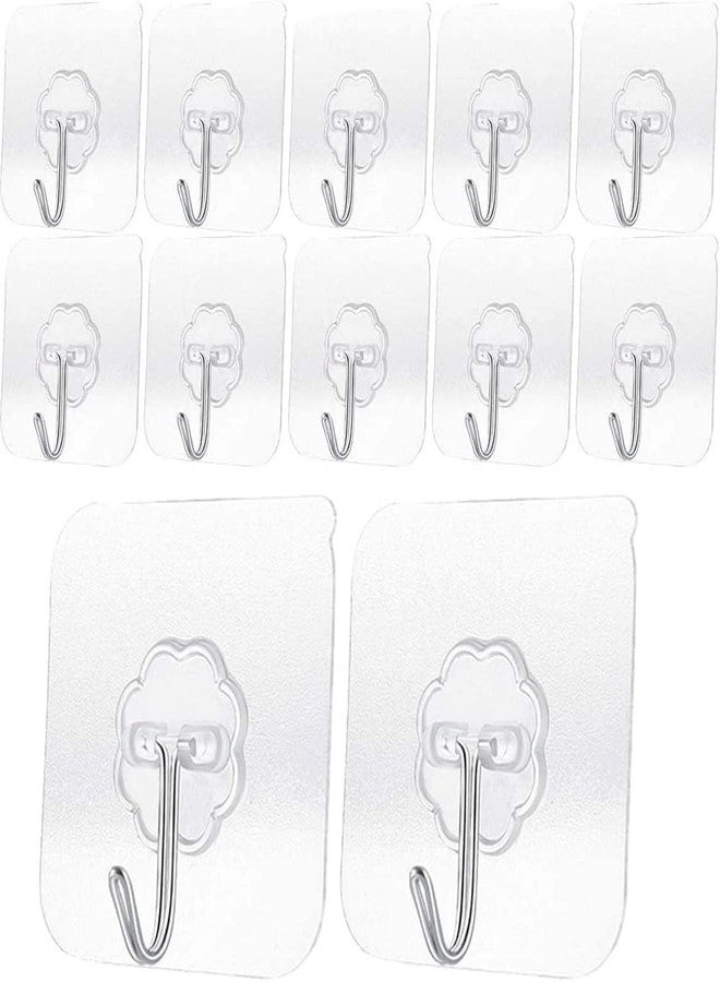 AZARIA 15 Pcs Hooks for Wall Heavy Items – Self Adhesive Wall Hooks, Wall Hooks for Hanging Strong 5kg, Wall Hook Sticker Heavy Duty, Nail Free Sticky Hangers with Stainless Hooks Reusable (15 Pcs) - Image 1
