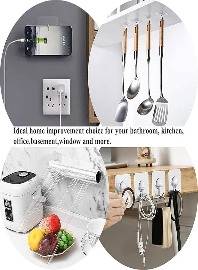 AZARIA 15 Pcs Hooks for Wall Heavy Items – Self Adhesive Wall Hooks, Wall Hooks for Hanging Strong 5kg, Wall Hook Sticker Heavy Duty, Nail Free Sticky Hangers with Stainless Hooks Reusable (15 Pcs) - Image 4
