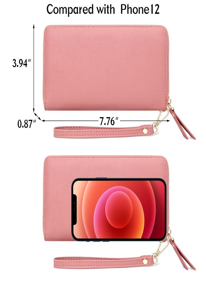 GEEAD Wristlet Wallets for Women PU Leather RFID Blocking Zip Around Long Phone Clutch Wallet - Image 4