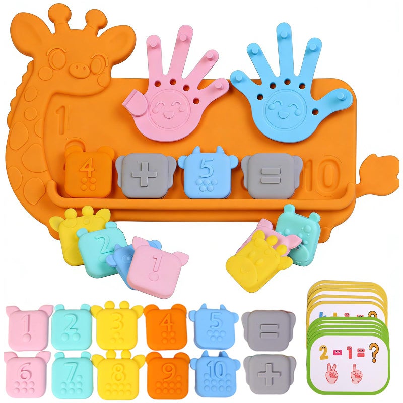 DOCEPERT Preschool Learning ToysUpgraded Silicone Montessori Educational Math Manipulatives Toys for Toddlers 35Number Counting Blocks Playtime Toys for 35 Year Boys Girls Birthday Gifts - Image 3