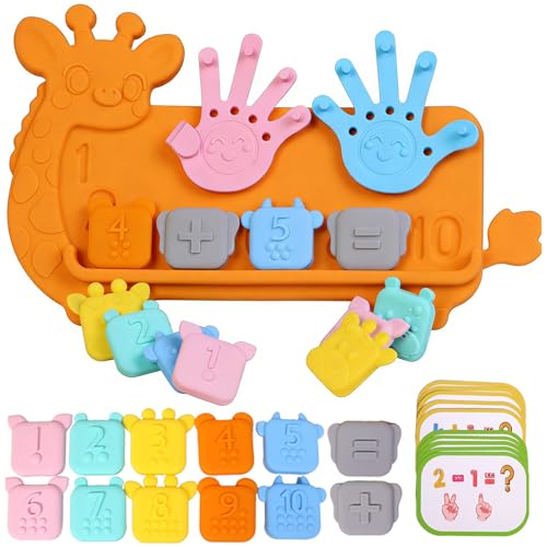 DOCEPERT Preschool Learning ToysUpgraded Silicone Montessori Educational Math Manipulatives Toys for Toddlers 35Number Counting Blocks Playtime Toys for 35 Year Boys Girls Birthday Gifts - Image 1