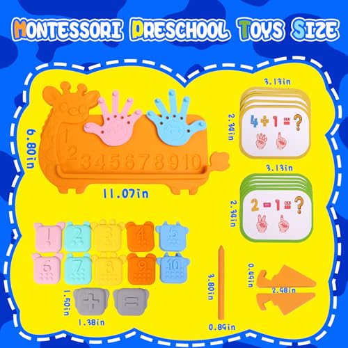 DOCEPERT Preschool Learning ToysUpgraded Silicone Montessori Educational Math Manipulatives Toys for Toddlers 35Number Counting Blocks Playtime Toys for 35 Year Boys Girls Birthday Gifts - Image 5