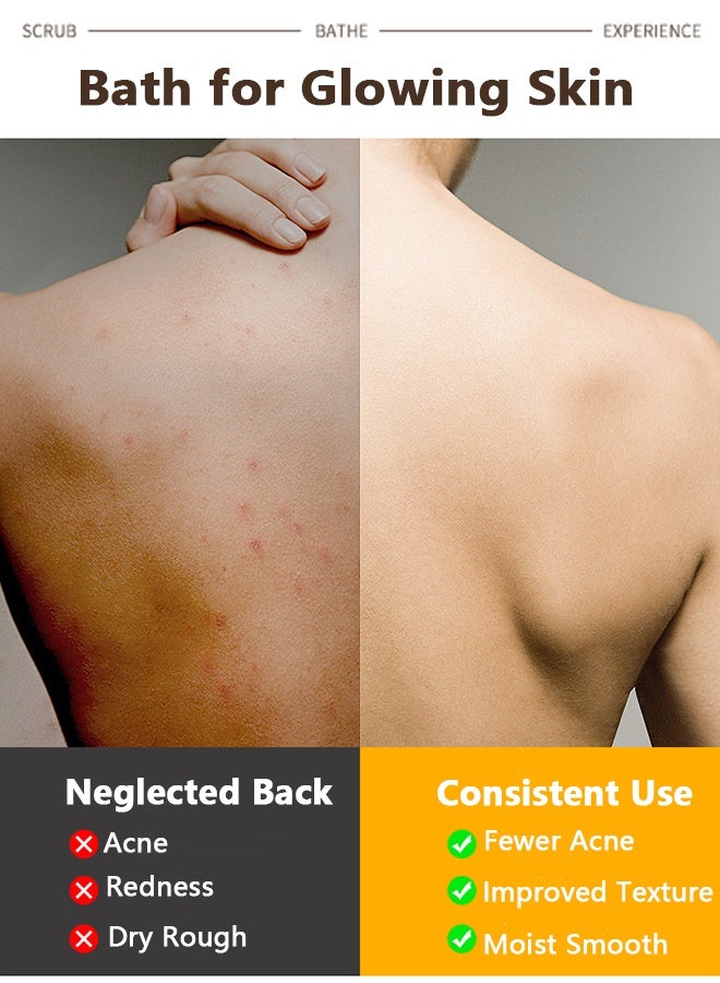 Rechargeable IPX7 Waterproof Body Brush Set Shower/Bath Brush and Back Scrubber with 4 Replaceable Heads Long-handled/Detachable Handheld 2 Molds 360°Flip Dual Handles back scrubber for adults Extra-long Battery Family-friendly Bath Brush - Image 4