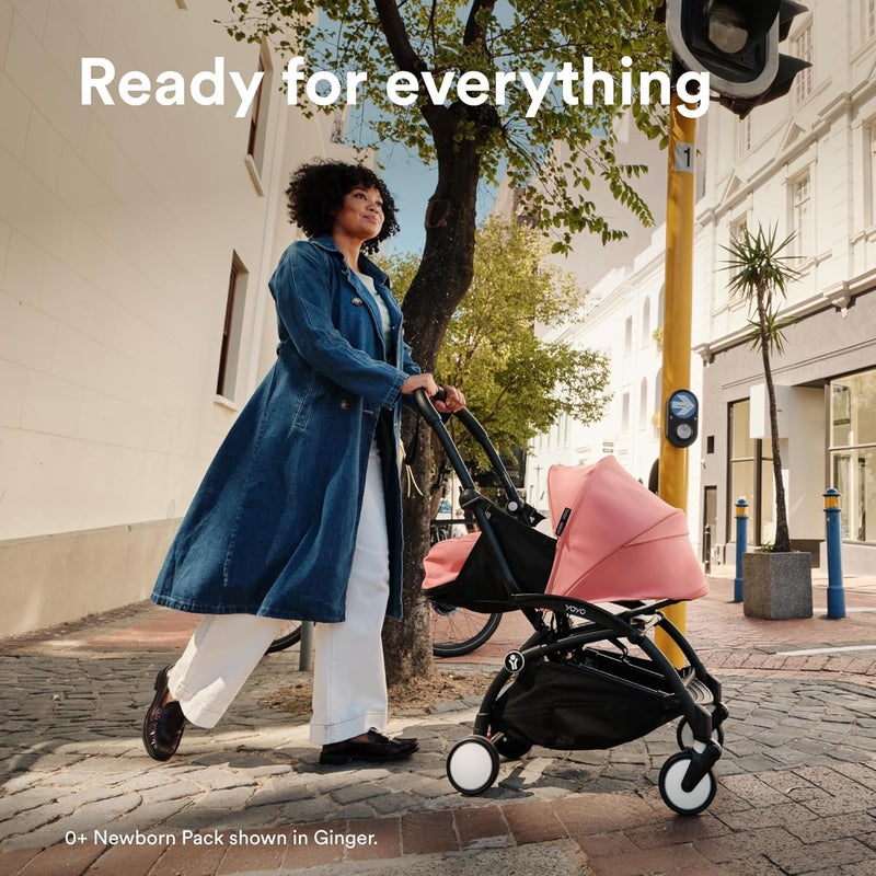 Stokke YOYO3 Complete Yoyo Stroller From Birth - Includes Black Frame + YOYO 6+ Color Pack + 0+ Newborn Pack - Black - Image 2