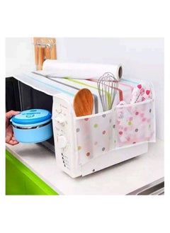 Generic Microwave oven cover dustproof storage bag waterproof double pocket organizer holder kitchen gadgets tools - Multiple colors and shapes 