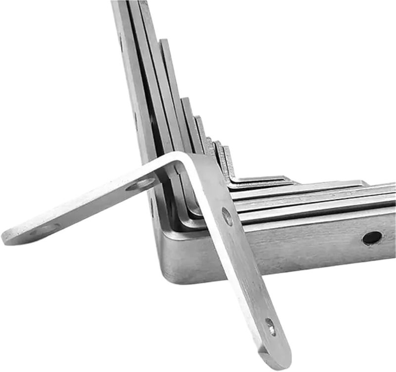 Stainless Steel L Shape Corner Brace Joint 80x80x20mm Furniture Fastener Angle Bracket - Image 2