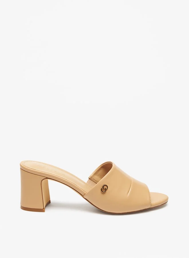 سيليست Women Solid Slip On Sandals with Block Heels