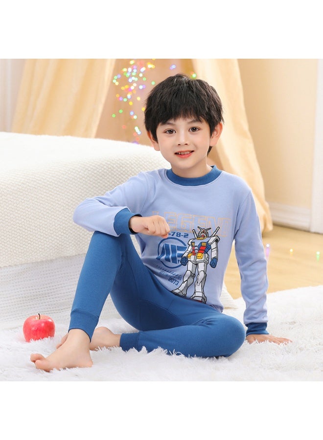 طقم بيجامات شتوي للفتيان والفتيات من القطن الخالص للحفاظ على الدفء
