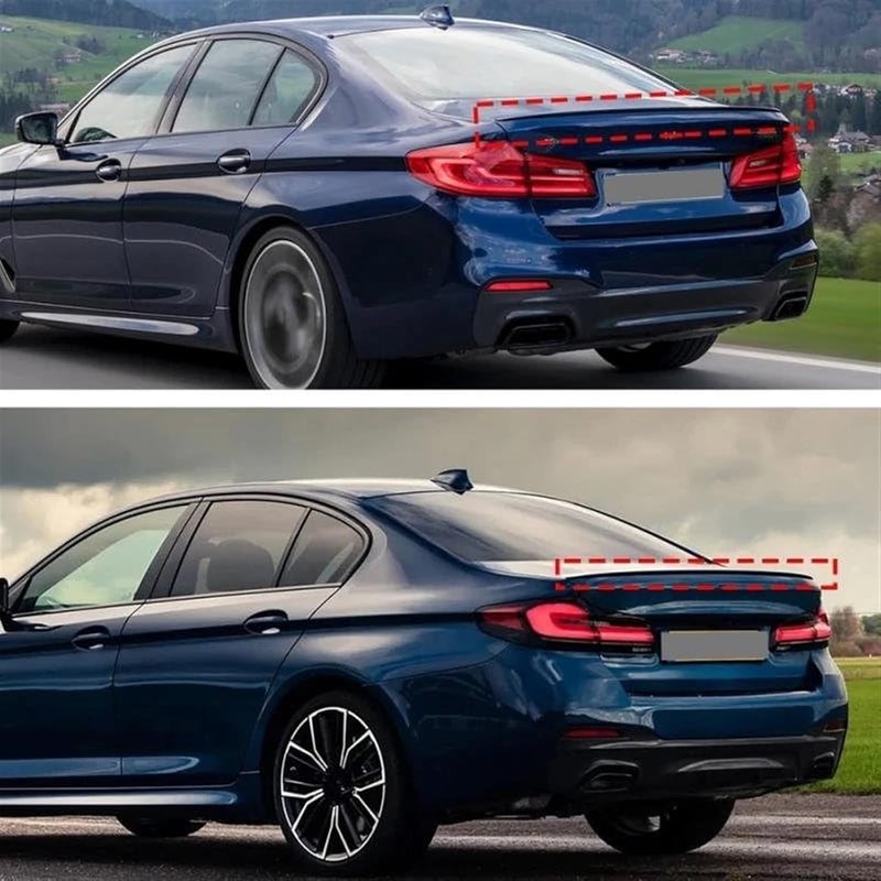 DEMULAX Carbon Fiber Look Rear Trunk Spoiler for 5 Series G30 - Image 5